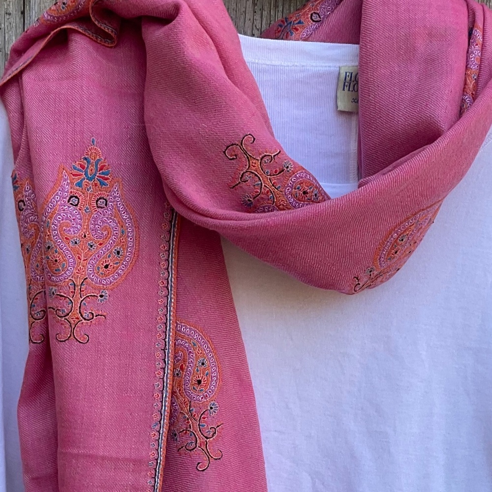 Embroidered Cashmere Shawl by Yaser Shaw